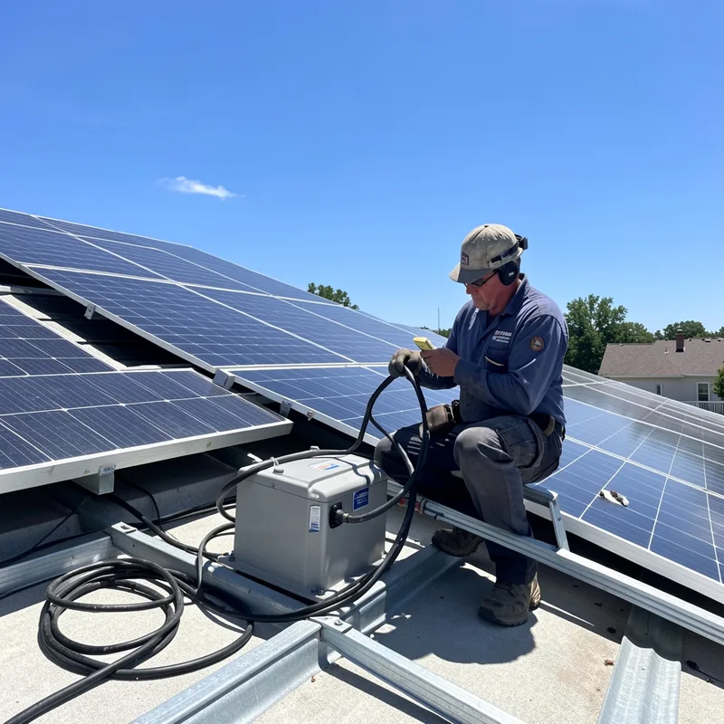Brancher panneau solaire : batterie, maison et prise 220V
