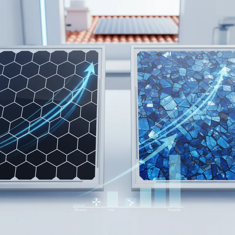 Panneaux solaires monocristallins vs polycristallins : quel choix en 2026